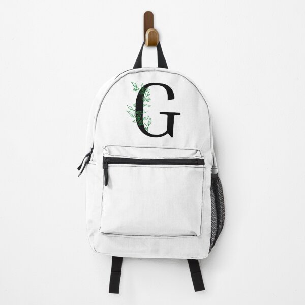 Item preview, G Initial Vine Flower Monogram Decal designed and sold by TrashPandaCreative.