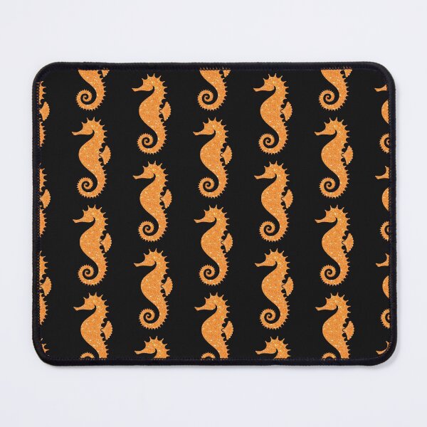 Item preview, Bright Orange Faux Glitter Seahorse designed and sold by Felicity-K.