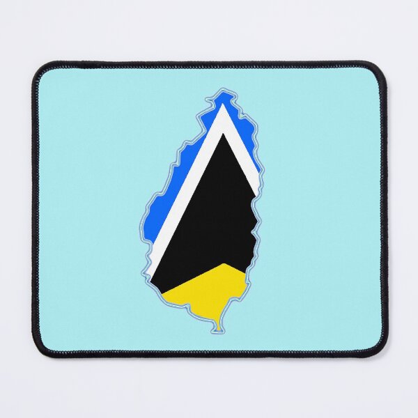 Item preview, St Saint Lucia Map with St Lucia Flag designed and sold by Havocgirl.