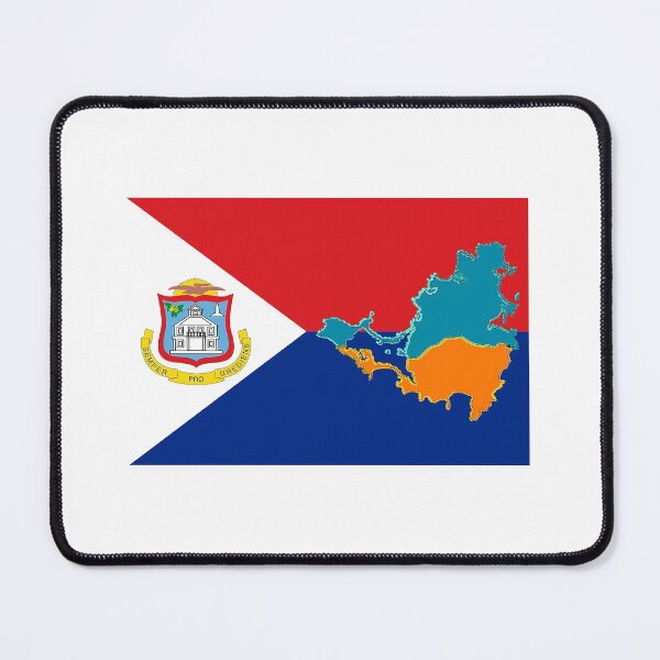 Item preview, Sint Maarten Flag with Map of St Saint Martin and Sint Maarten designed and sold by Havocgirl.