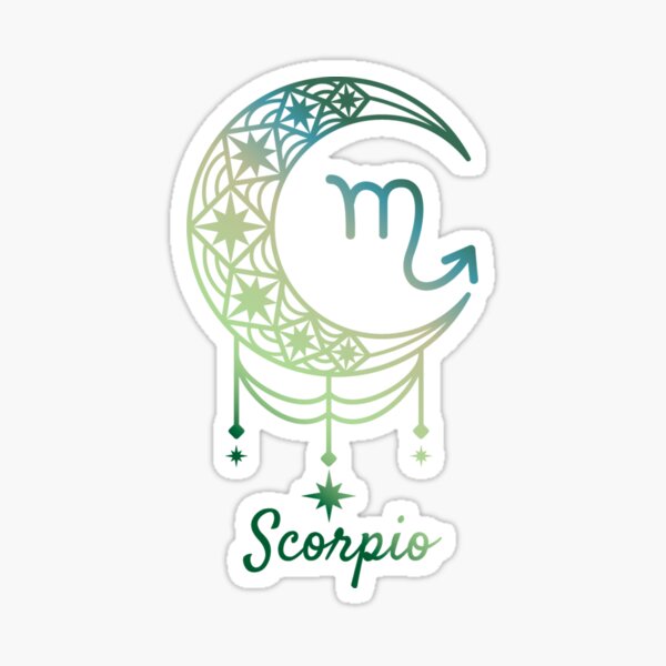 Luna de Escorpión Pegatina