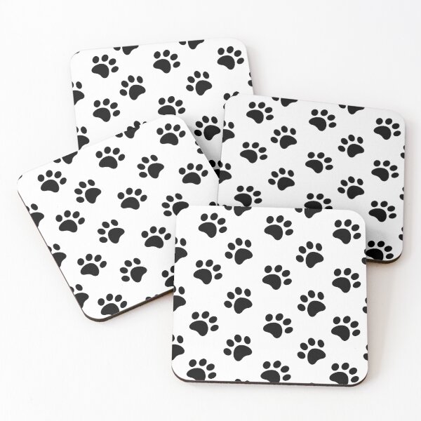 Item preview, White Black Paw Print Pattern designed and sold by WandererSpirit.