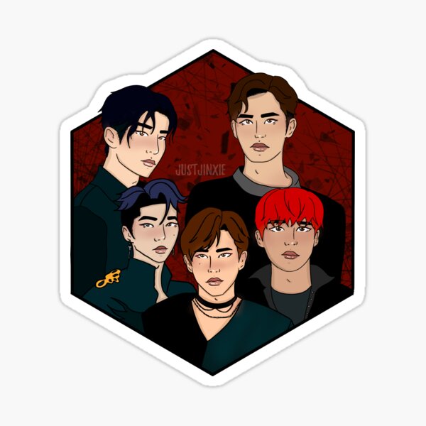 &ldquo;Kdrama Shax Kpop Fanart&rdquo; Sticker for Sale by JustJinxie | Redbubble