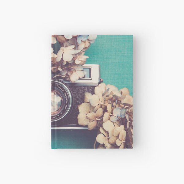 Camera & Hydrangea Hardcover Journal
