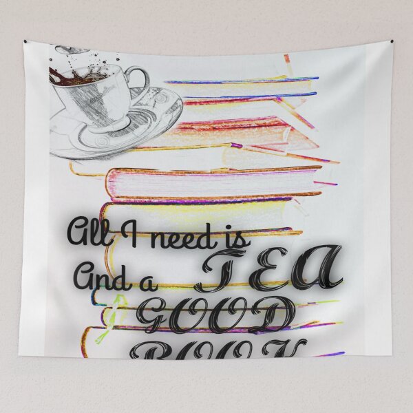 Item preview, Tea & Good Book designed and sold by TheGreenReader.