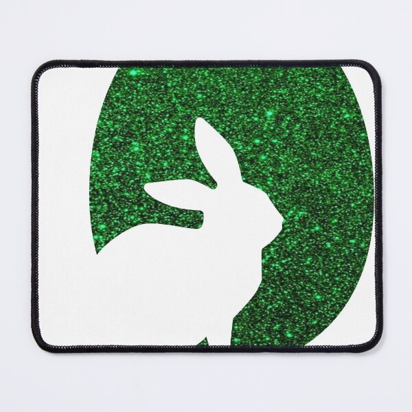 Item preview, Easter Bunny Silhouette in Green Faux Glitter Easter Egg designed and sold by Felicity-K.