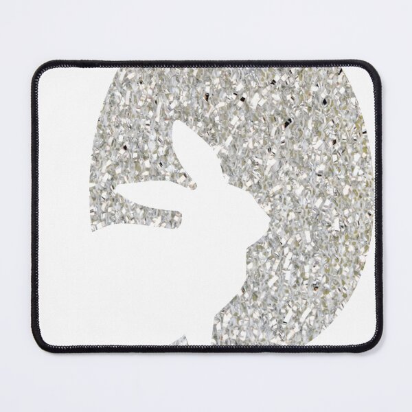 Item preview, Easter Bunny Silhouette in Silver Faux Glitter Easter Egg designed and sold by Felicity-K.