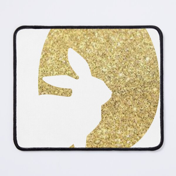 Item preview, Easter Bunny Silhouette in Gold Faux Glitter Easter Egg designed and sold by Felicity-K.