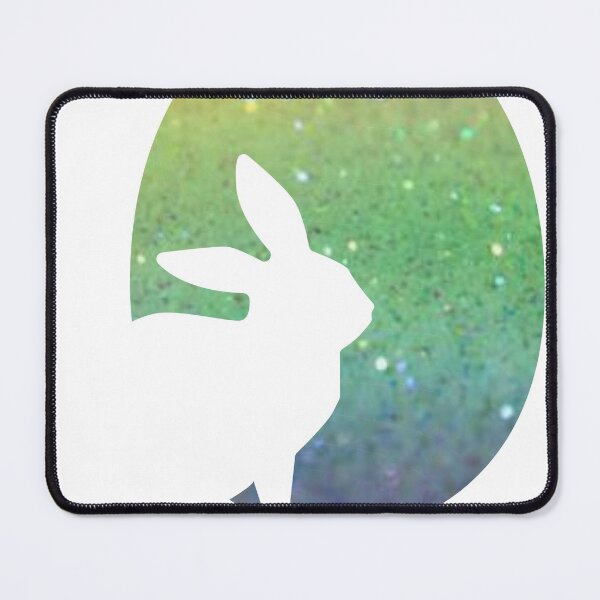 Item preview, Easter Bunny Silhouette in Rainbow Ombre Faux Glitter Easter Egg designed and sold by Felicity-K.