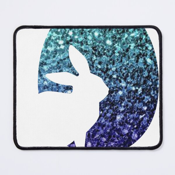 Item preview, Easter Bunny Silhouette in Teal Blue Ombre Faux Glitter Easter Egg designed and sold by Felicity-K.