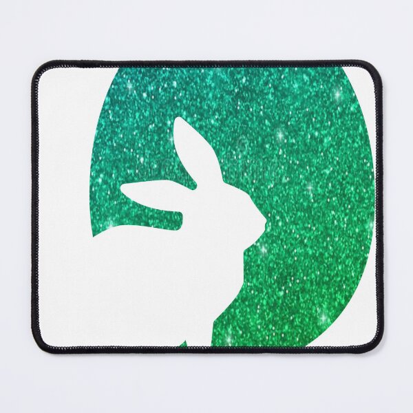 Item preview, Easter Bunny Silhouette in Green Ombre Faux Glitter Easter Egg designed and sold by Felicity-K.