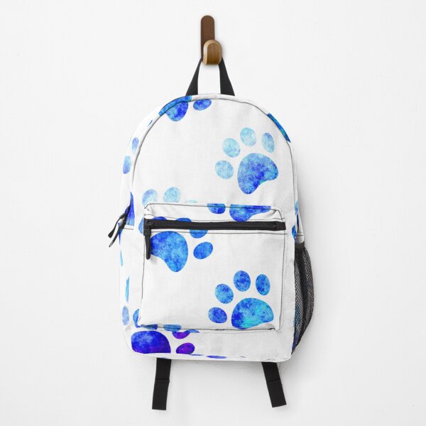 Item preview, White Blue Textured Paw Print Pattern designed and sold by WandererSpirit.