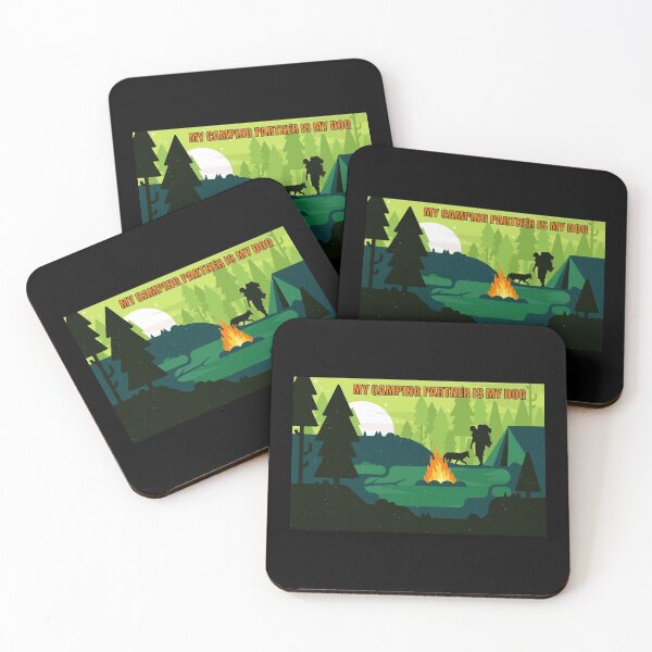 Item preview, My Camping Partner Is My Dog designed and sold by artfulnotebook.