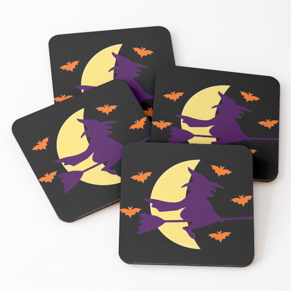 Item preview, Flying Witch With Bats Halloween Night designed and sold by toddbrooney.