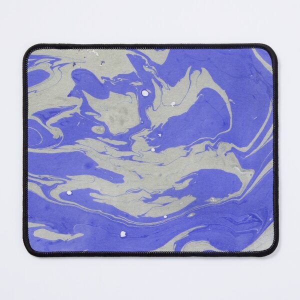 Item preview, DODGER BLUE AND BLUE GRAY MARBLING PAINT DESIGN designed and sold by ozcushionstoo.