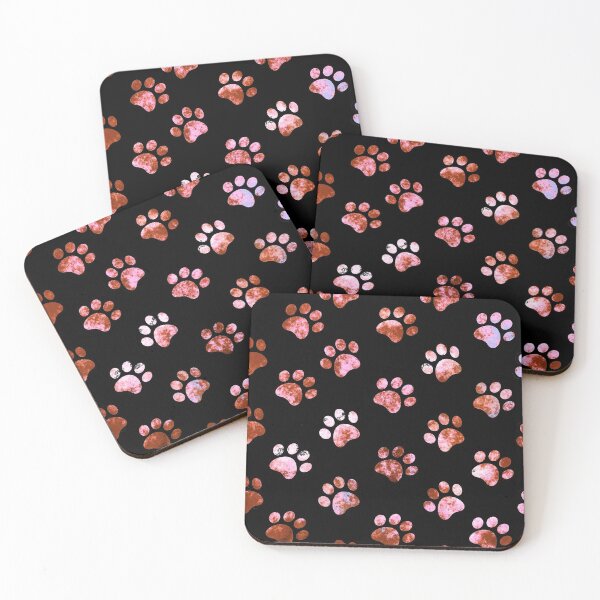 Item preview, Black Red Textured Paw Print Pattern designed and sold by WandererSpirit.