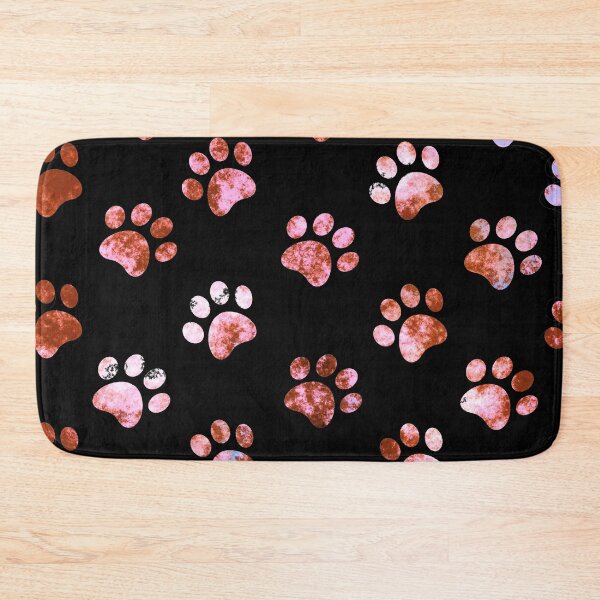 Item preview, Black Red Textured Paw Print Pattern designed and sold by WandererSpirit.