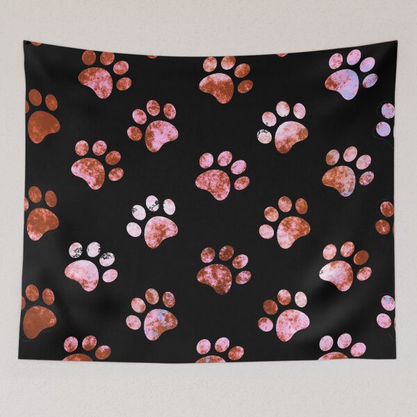 Item preview, Black Red Textured Paw Print Pattern designed and sold by WandererSpirit.