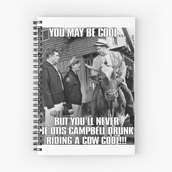 Item preview, Retro Gifts For Men You-May-Be-Cool-But-You'Ll-Never-Be-Otis-Campbell-Drunk-Riding-A-Cow-Cool Dark designed and sold by AndyGrifithPink.