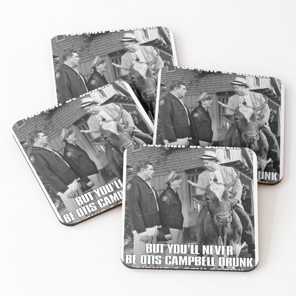 Item preview, Retro Gifts For Men You-May-Be-Cool-But-You'Ll-Never-Be-Otis-Campbell-Drunk-Riding-A-Cow-Cool Dark designed and sold by AndyGrifithPink.