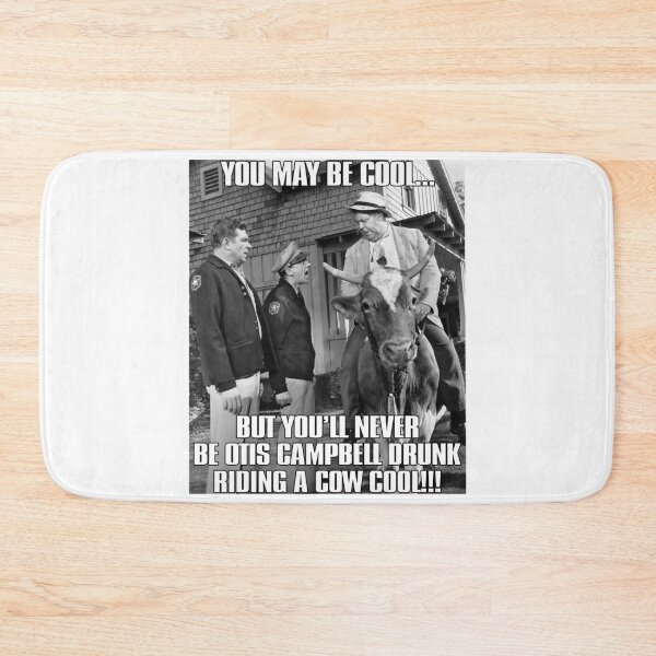 Item preview, Retro Gifts For Men You-May-Be-Cool-But-You'Ll-Never-Be-Otis-Campbell-Drunk-Riding-A-Cow-Cool Dark designed and sold by AndyGrifithPink.