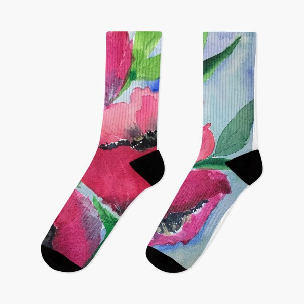 Item preview, Watercolor abstract pink poppy designed and sold by ArtishbyLisa.
