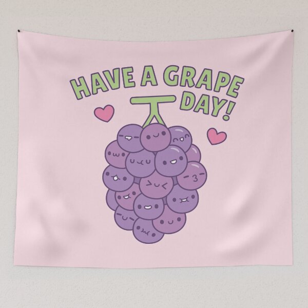 Item preview, Cute Grapes Have A Grape Day Happy Greeting designed and sold by rustydoodle.