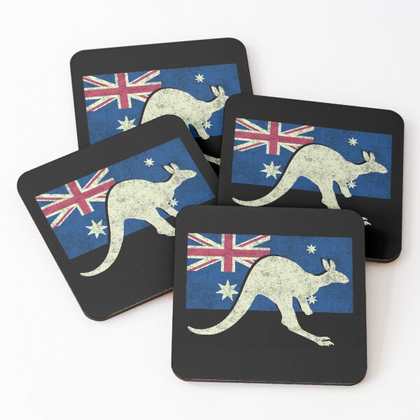 Item preview, Vintage Retro Kangaroo | Australian Flag | Aussie Animals designed and sold by Aussies-R-Us.