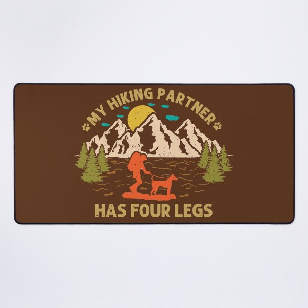 Item preview, Hiker With Dog, My Hiking Partner Has Four Legs, Vintage Hiking Saying designed and sold by AweSoMe Shirts.