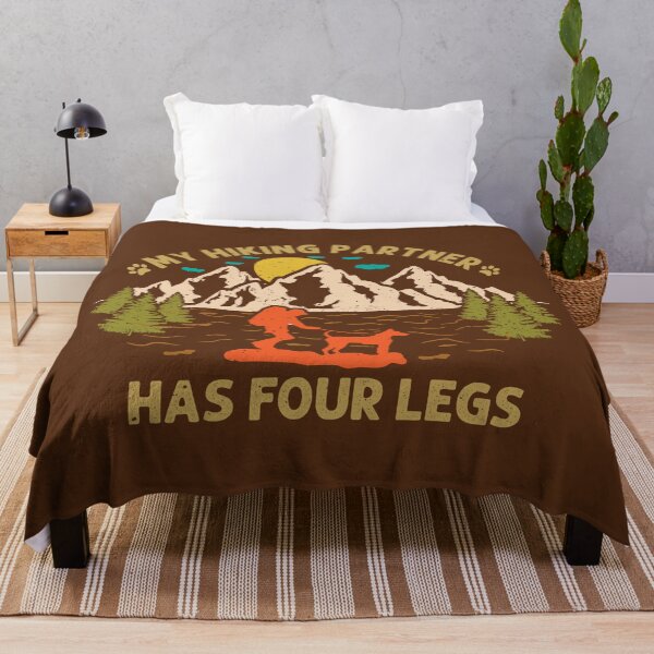 Item preview, Hiker With Dog, My Hiking Partner Has Four Legs, Vintage Hiking Saying designed and sold by AweSoMe Shirts.