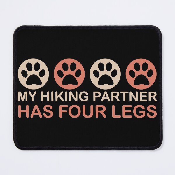 Item preview, Hiker With Dog, My Hiking Partner Has Four Legs, Vintage Hiking Saying designed and sold by AweSoMe Shirts.