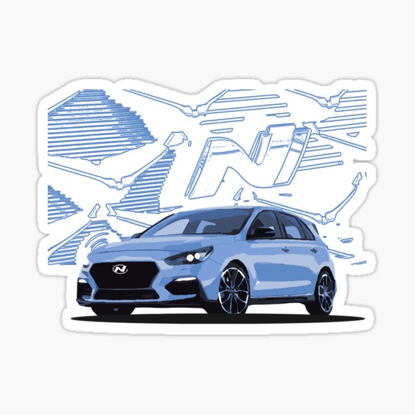 Wappen Aufkleber für Hyundai i30N Kotflügel Design Sticker Tuning Styling 109db 