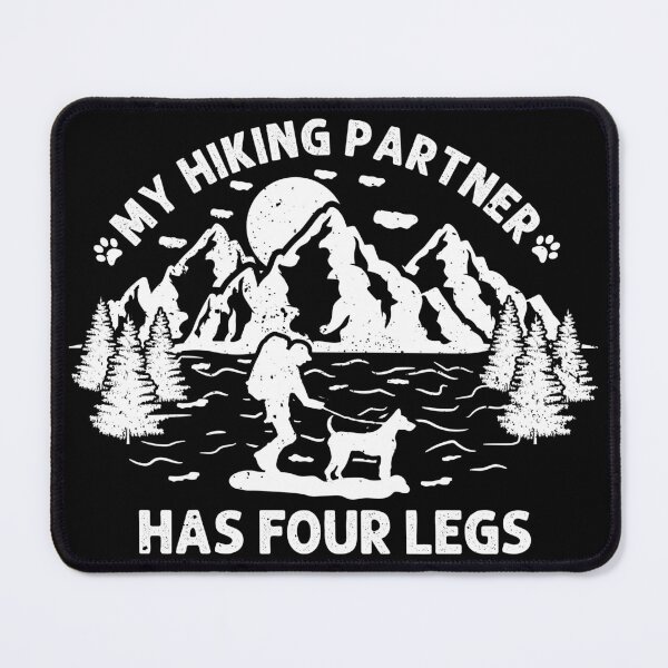 Item preview, My Hiking Partner Has Four Legs, Vintage Hiking Saying, Hiker With Dog designed and sold by AweSoMe Shirts.