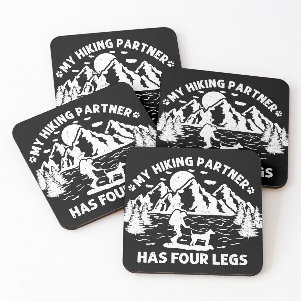 Item preview, My Hiking Partner Has Four Legs, Vintage Hiking Saying, Hiker With Dog designed and sold by AweSoMe Shirts.
