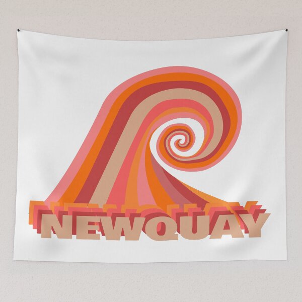 Item preview, Newquay Retro Surf Wave designed and sold by cashewdays.