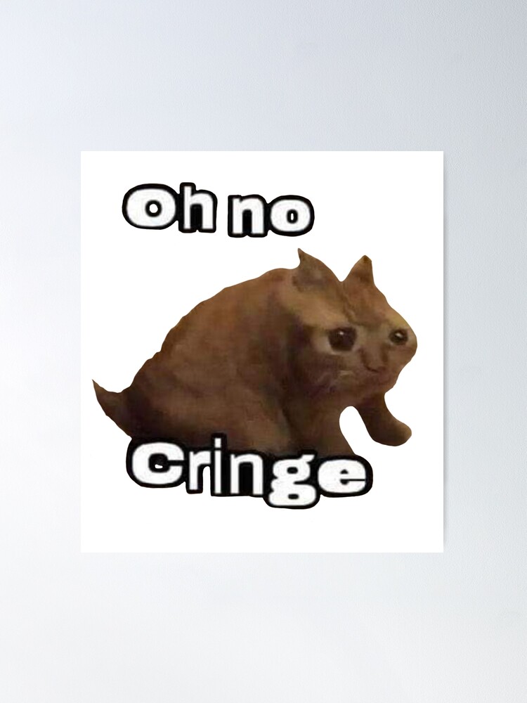 "Oh no cringe cat meme" Poster by recycledmillenn | Redbubble