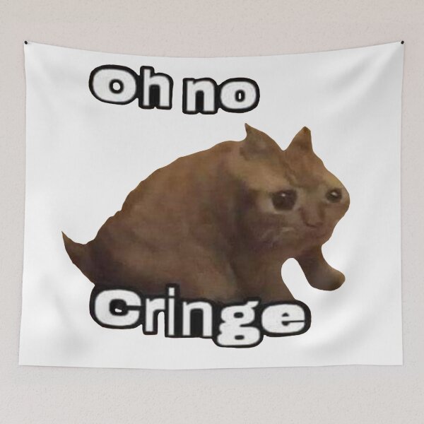 Item preview, Oh no cringe cat meme designed and sold by LittleWormTrading.