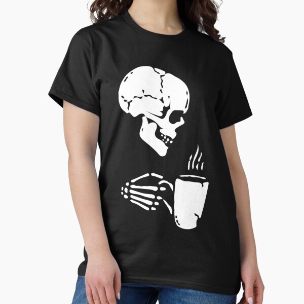 Artikel-Vorschau von Skelett trinken Kaffee T-ShirtsSkelett trinken Kaffee, designt und verkauft von BuniTaly.
