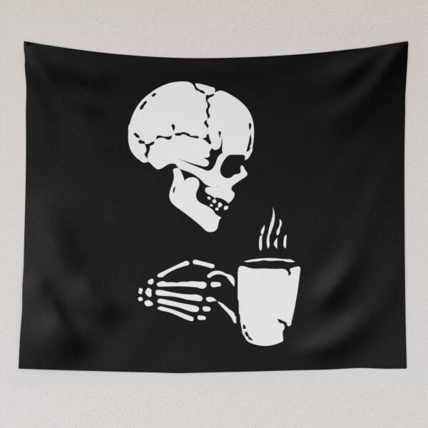Item preview, Skeleton Drinking Coffee T-Shirtskeleton drinking coffee  designed and sold by BuniTaly.