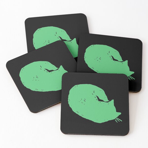 Item preview, Sleeping Cat T-ShirtGreen Cat Sleeping designed and sold by BuniTaly.