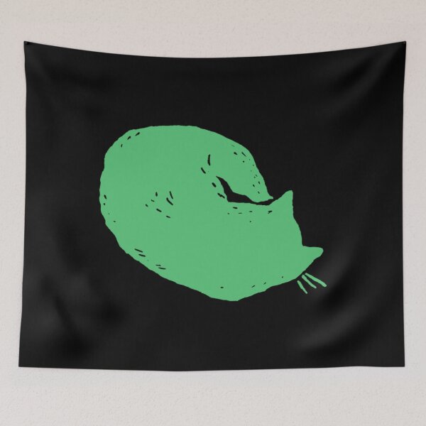 Item preview, Sleeping Cat T-ShirtGreen Cat Sleeping designed and sold by BuniTaly.