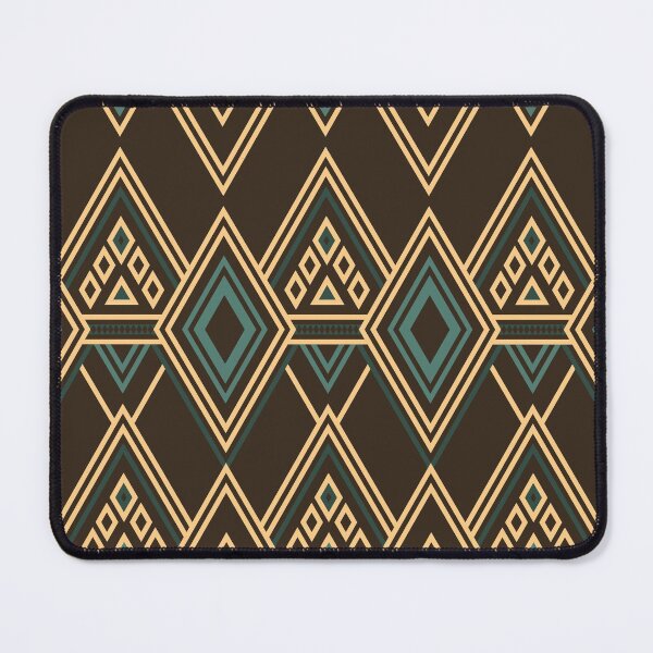 Item preview, Art Deco Diamonds: Teal Gold and Chocolate designed and sold by Aakheperure.