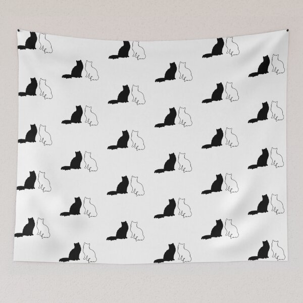 Item preview, Tomi & Andrei Twinning (White & Black Cats) designed and sold by andmarstan.