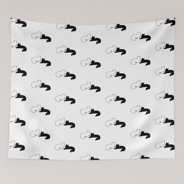 Item preview, Tomi & Andrei Lounging Around (White & Black Cats) designed and sold by andmarstan.
