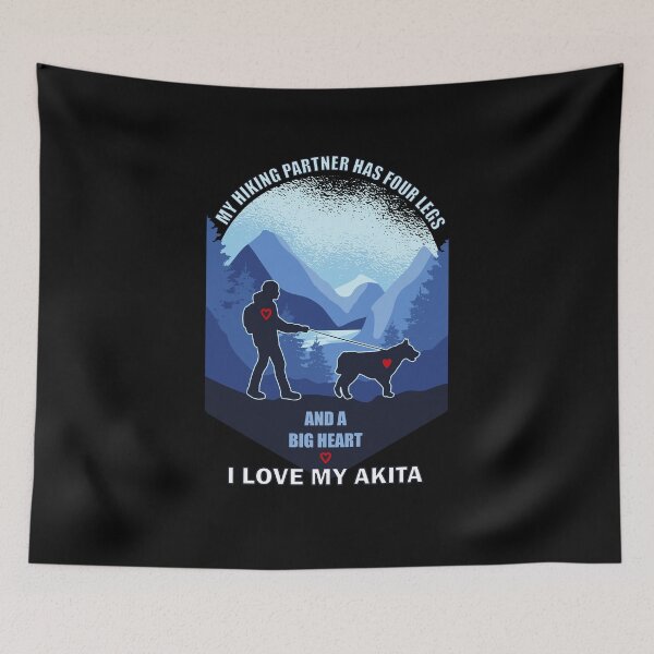 Item preview, My Hiking Partner Has Four Legs Big Heart Akita designed and sold by artfulnotebook.