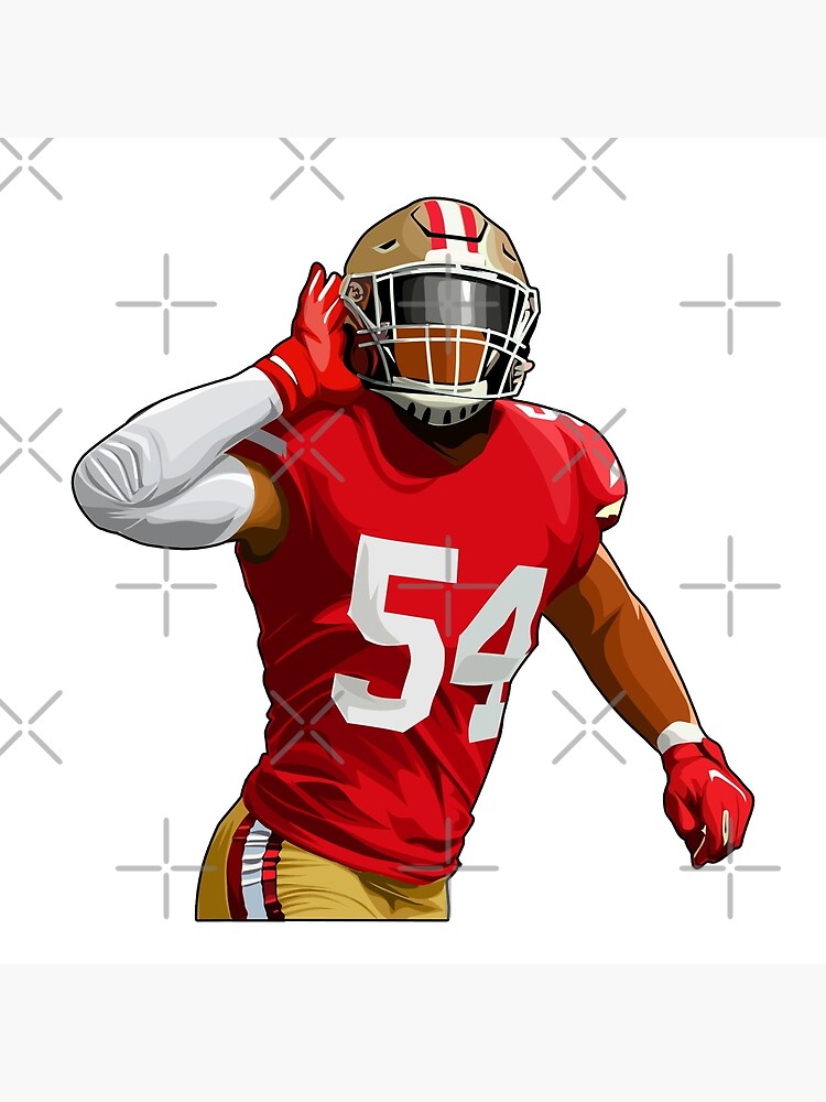 Fred Warner Football Paper Poster 49ers 2 - Fred Warner - Sticker