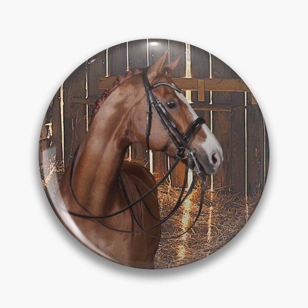 Item preview, Barn Pal - Bridled Bay Horse Awaits a Saddle and Rider Inside a Barn designed and sold by OpenED360.