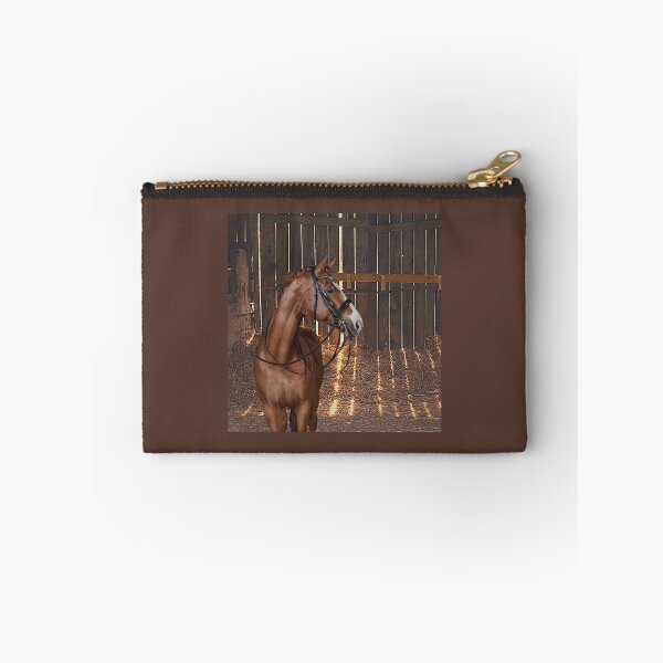 Item preview, Barn Pal - Bridled Bay Horse Awaits a Saddle and Rider Inside a Barn designed and sold by OpenED360.