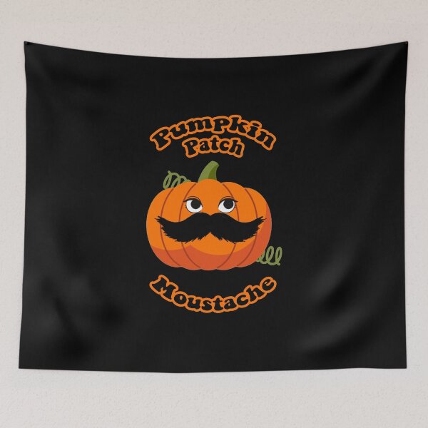 Item preview, Pumpkin Patch Moustache Cute Funny Happy Hallowe'en Thanksgiving Movember Veggie Humour Pumpkin designed and sold by H3designs.
