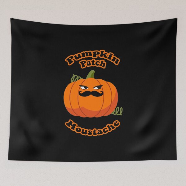 Item preview, Pumpkin Patch Moustache Cute Funny Happy Hallowe'en Thanksgiving Movember Veggie Humour Pumpkin designed and sold by H3designs.